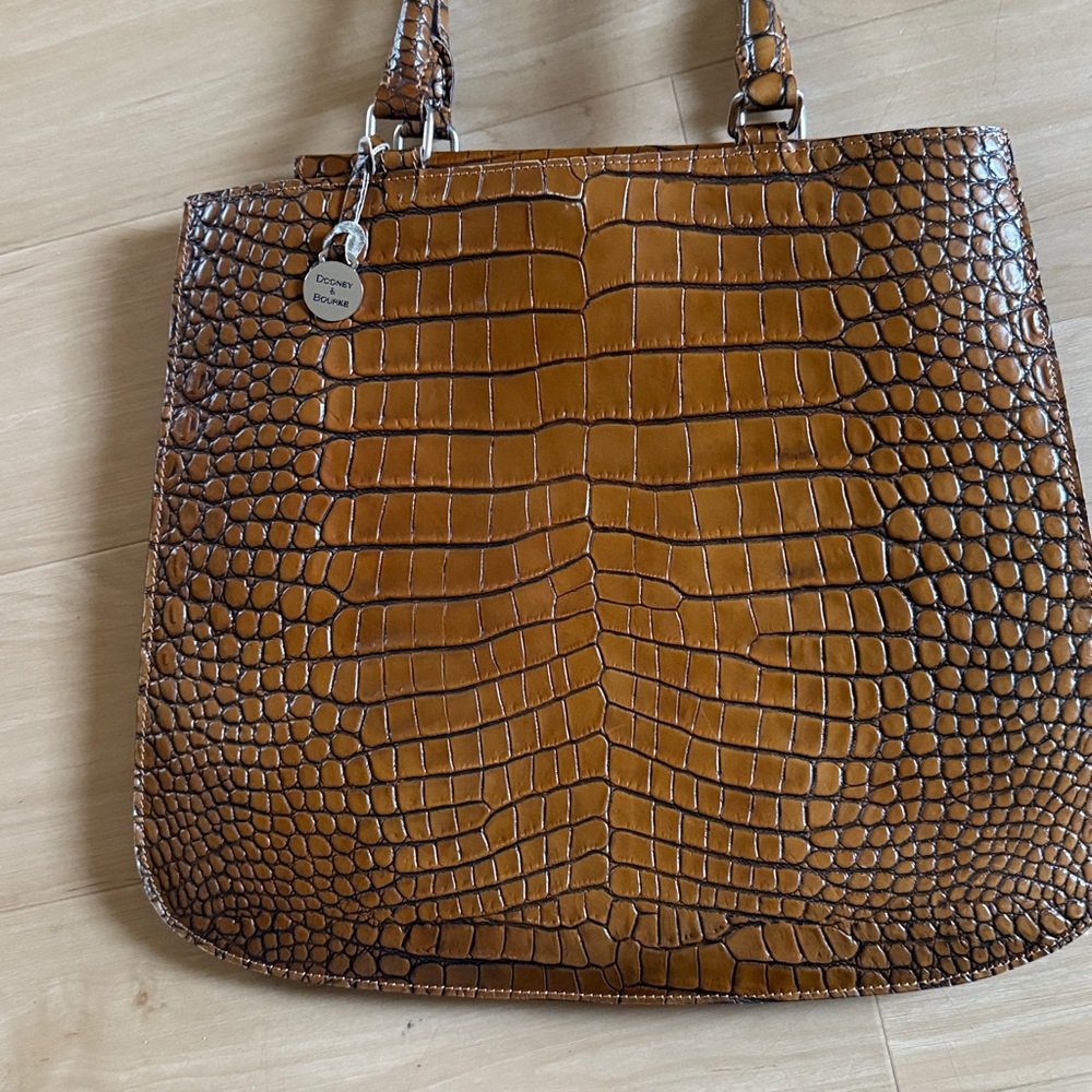 DOONEY & BOURKE STYLISH MED SIZE LEATHER HANDBAG FUNCTIONAL ELEGANT CLASSIC VTG - Picture 3 of 12